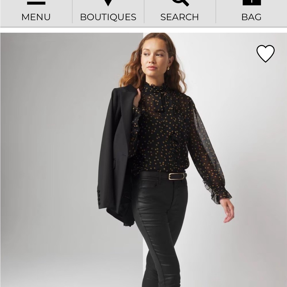 White House Black Market Coated Black Denim Jeans